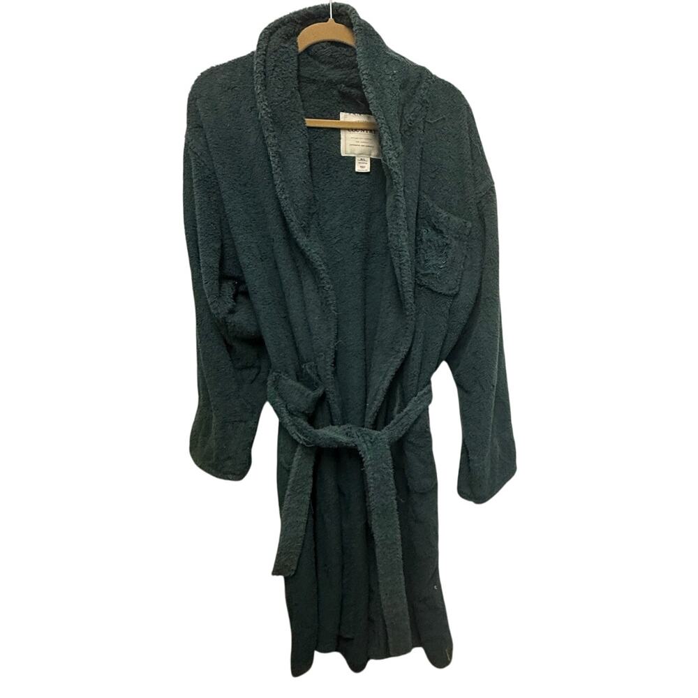 Victoria's Secret Country M/L Green Cotton Robe Cozy Y2K Spa Lounge Cottagecore - Picture 1 of 5